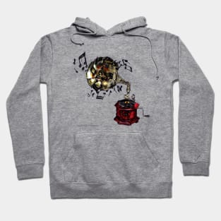 Red Gramophone music Hoodie